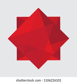 Red triangle rubin vector logo