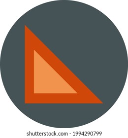 Regla del triángulo rojo, ilustración, en un fondo blanco.