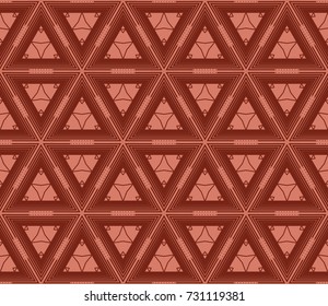 Red Triangle Seamless Vector illustration. for design, texture, wallpaper