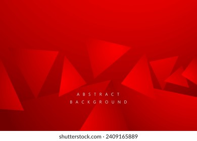 Red triangle shape vector background for corporate concept, template, poster, brochure, website, flyer design. Vector illustration