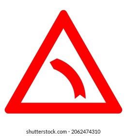 señal de triángulo rojo flecha izquierda 
