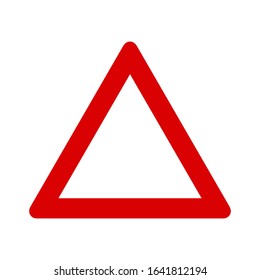 red triangle traffic sign vector. 