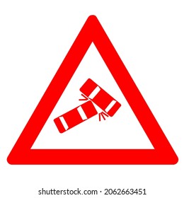 red triangle transportation road car accident warning