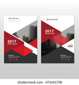 Red triangle Vector annual report Leaflet Brochure Flyer template design, book cover layout design, abstract business presentation template, a4 size design