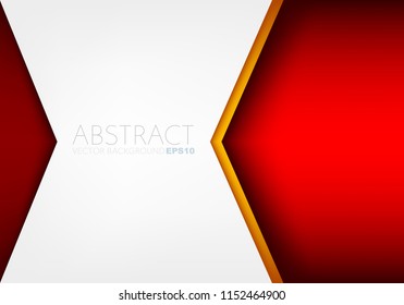 Red triangle vector background with white space for text design