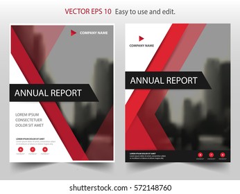 Red triangle Vector Brochure annual report Leaflet Flyer template design, book cover layout design, abstract business presentation template, a4 size design