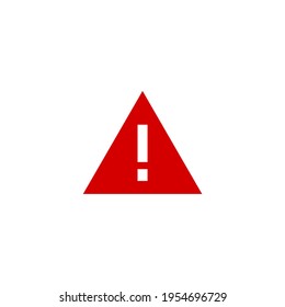 Red Triangle Warning Sign Not Secure Web Page Vector Isolated on White