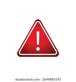 Vetor de Sinal de Aviso Triângulo Vermelho