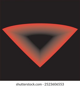 a red triangle with a white triangle in the middle.