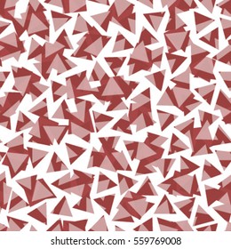 red triangles on transparent background seamless pattern 