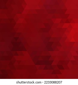 Triángulos rojos - fondo geométrico transparente. Ilustración vectorial, totalmente editable, puede cambiar la forma y el color