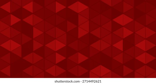 Triángulos rojos - fondo geométrico sin fisuras. Ilustración vectorial, totalmente editable, puede cambiar la forma y el color