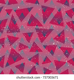 Red triangles seamless pattern