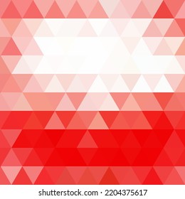 Red Triangular Background. Vector Abstract Graphics. Presentation Template, Advertising Banner. Decor Element.