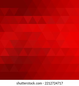 Red triangular background. Vector abstract illustration.
