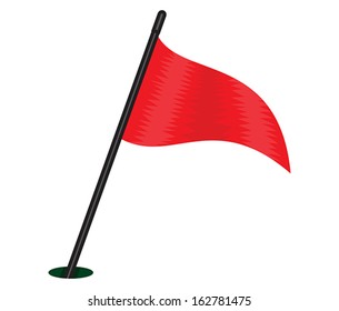  red triangular flag