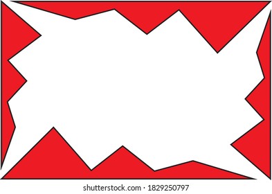 Red triangular Frame On Abstract Vector Illustration, white background, EPS 10. 