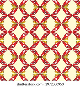 red tribe abstract pattern in line