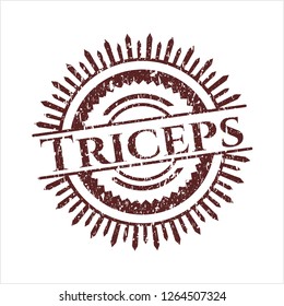 Red Triceps distressed rubber texture