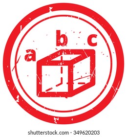 Red Trigonometry rubber stamp