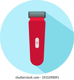 Recorte rojo, ilustración, vector sobre un fondo blanco.