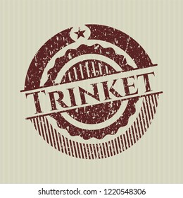 Red Trinket distress grunge seal