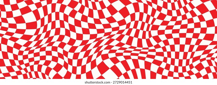 Fondo de tablero de ajedrez rojo Trippy retro psicodélico