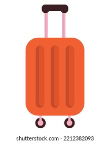 Red Trolley Case Over White