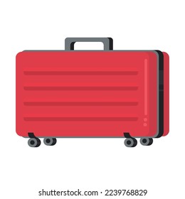 red trolley case over white