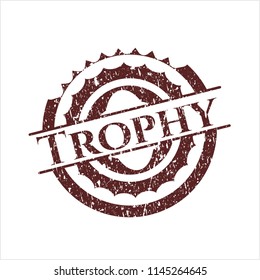Red Trophy distressed rubber seal