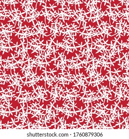 Red Tropical Leaf botanical seamless pattern background suitable for fashion prints, graphics, backgrounds and crafts