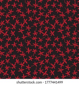Red Tropical Leaf botanical seamless pattern background suitable for fashion prints, graphics, backgrounds and crafts