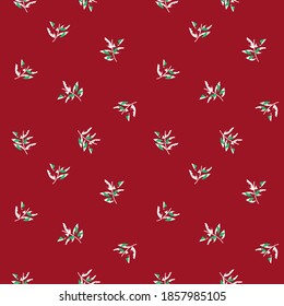 Fondo de patrón inoxidable de la hoja tropical roja adecuado para impresiones de moda, gráficos, fondos y artesanías