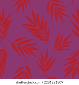 Red Tropical Leaf seamless pattern design for fashion textiles, graphics and crafts