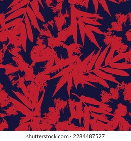 Red Tropical Leaf seamless pattern design for fashion textiles, graphics and crafts