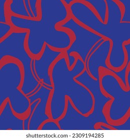 Red Tropical Leaf seamless pattern design for fashion textiles, graphics and crafts