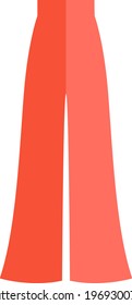 Pantalones rojos, ilustración de icono, vector sobre fondo blanco