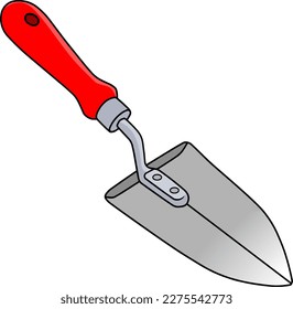 red trowel  vector illustration isolated on white background