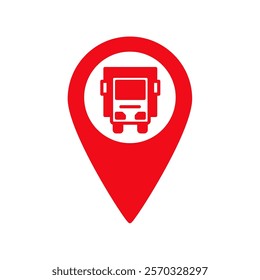 a red truck pin place