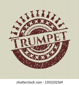 Red Trumpet rubber grunge texture seal