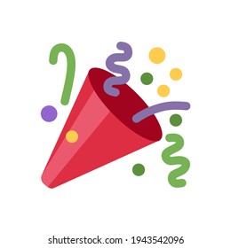 red trumpet vector pulling out colorful paper decoration