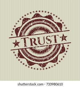 Red Trust rubber stamp
