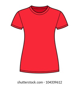 Red Tshirt Design Template Stock Vector (Royalty Free) 104339612 ...