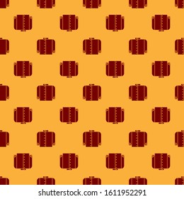 Red T-shirt icon isolated seamless pattern on brown background.  Vector Illustration