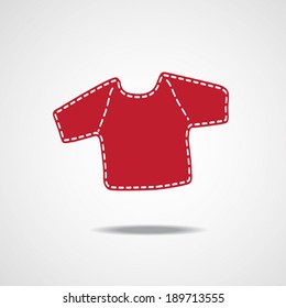 Red T-shirt icon.Vector EPS 10. 