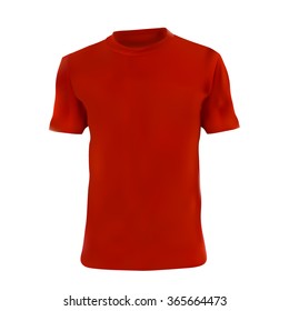 Red T-Shirt isolated on white background