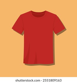 Red tshirt isolated. T shirt icon design flat vector illustration.