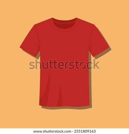 Red tshirt isolated. T shirt icon design flat vector illustration.