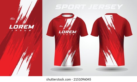 red t-shirt sport jersey design