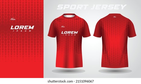 red t-shirt sport jersey design